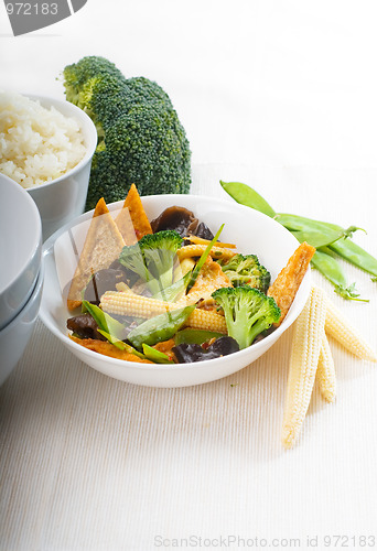 Image of tofu beancurd and vegetables