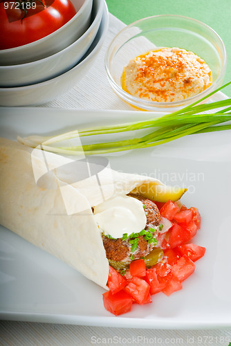 Image of falafel wrap