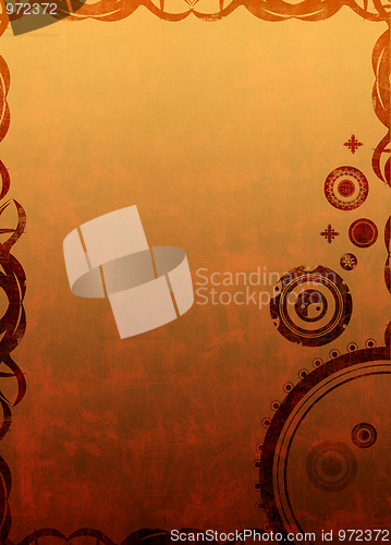 Image of Grunge border and background