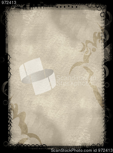 Image of Grunge border and background