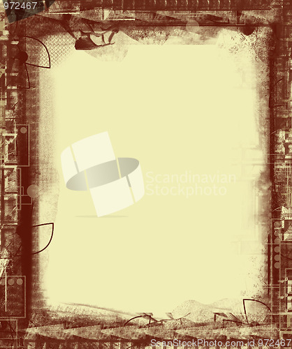 Image of Grunge border and background