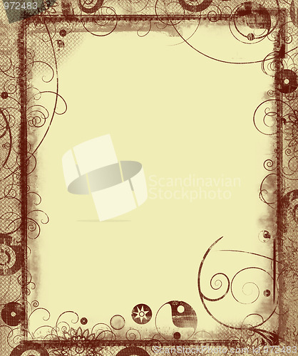 Image of Grunge border and background