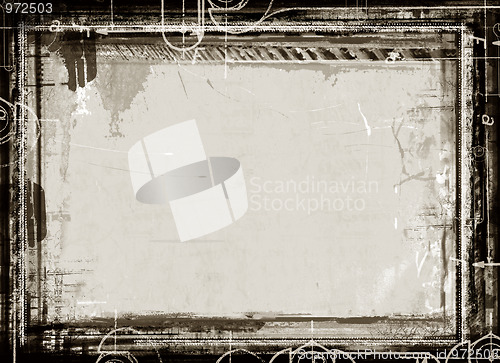 Image of Grunge border and background