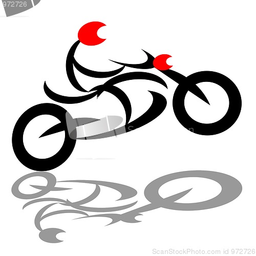 Image of Abstract extreme biker