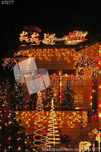 Image of X-mas lights overkill.