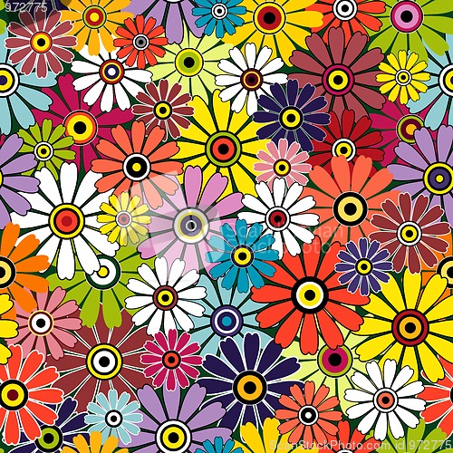 Image of Motley seamless floral pattern
