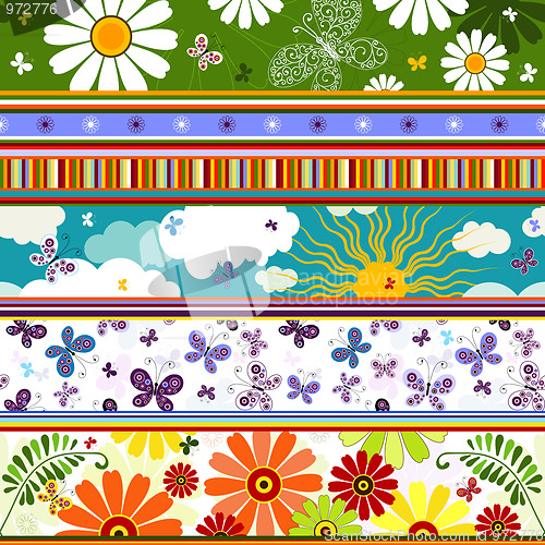 Image of Seamless striped summer pattern