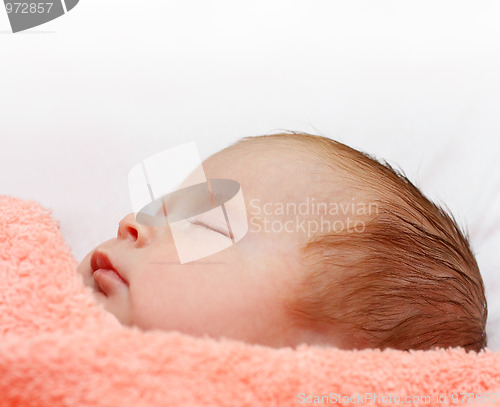 Image of newborn baby sleeping