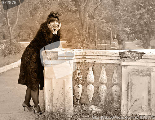 Image of woman in retro style