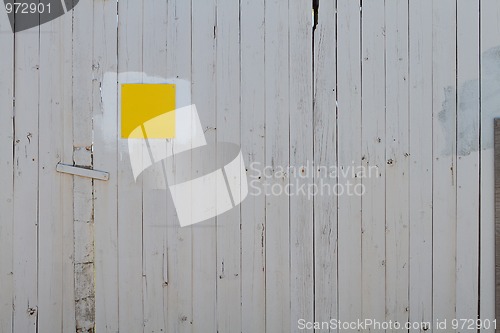 Image of Wooden fence with sign 