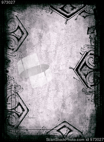 Image of Grunge border and background