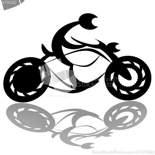 Image of Motorcyclist silhouette