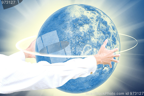 Image of new mentality in free outer space