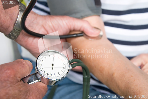 Image of doctor and senior patient