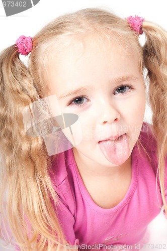 Image of Little cute girl in studio
