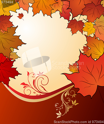 Image of autumn floral background