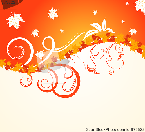 Image of Autumn floral background