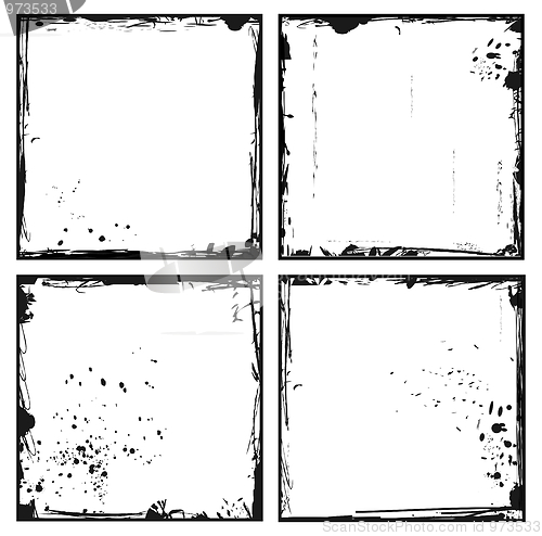 Image of Set grunge frames