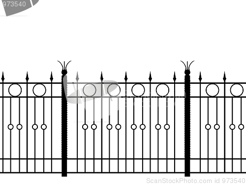 Image of Realistic illustration shod fence  horizontal seamless