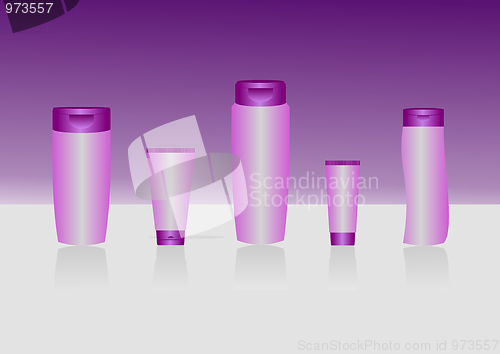 Image of Cosmetic container templates for designers. Editable