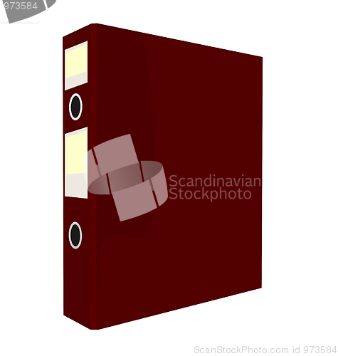 Image of Realistic illustration of close red folder