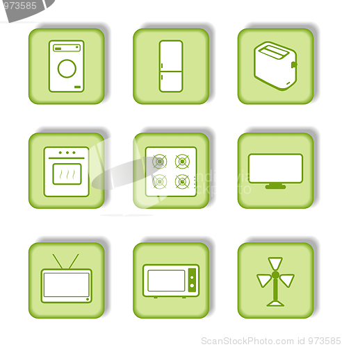 Image of Green sticker with icon 9