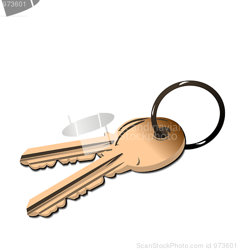 Image of Realistic illustration the golden keys