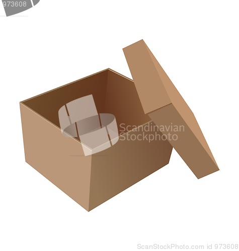 Image of Realistic illustration isolated open box