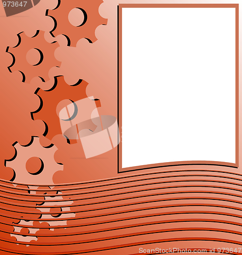 Image of Realistic illustration of orange abstract stripped background