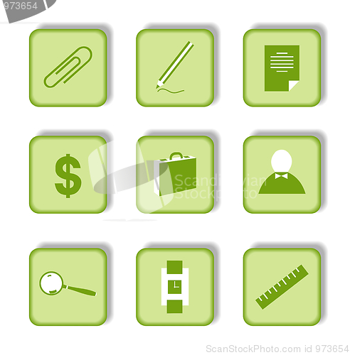 Image of Green sticker with icon 9