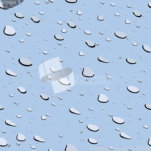 Image of Realistic illustration of water drops seamless texture