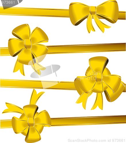 Image of Gold christmas bow decoration