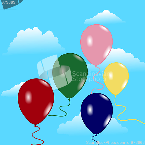Image of Sky with balloons