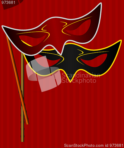 Image of Realistic illustration of carnivals mask