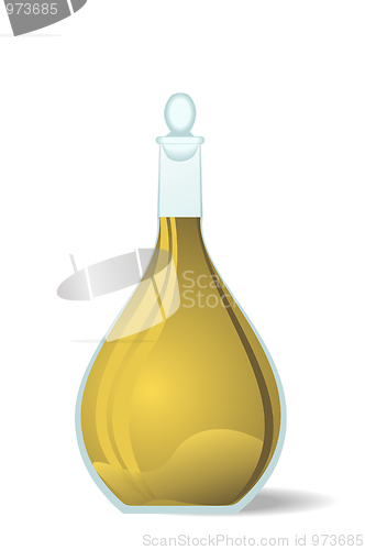 Image of Illustration white wine decanter