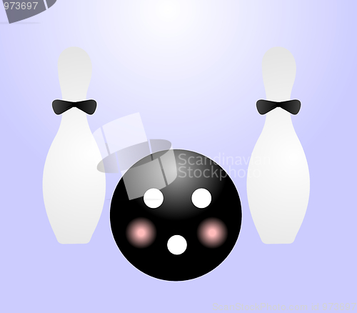 Image of Illustration ball and pin for bowling