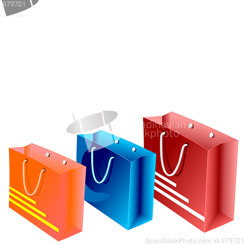 Image of Realistic illustration of  packet for shopping