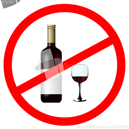 Image of  Sign stop alcohol