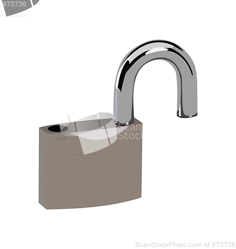 Image of Realistic illustration of open lock