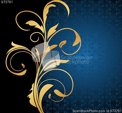 Image of Illustration floral background card