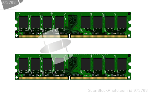 Image of Two green DDR modules