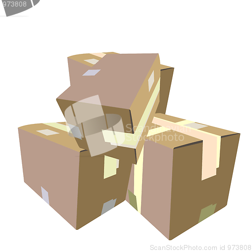Image of  Realistic illustration of box
