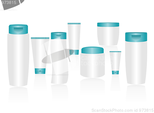 Image of Cosmetic container templates for designers. Editable