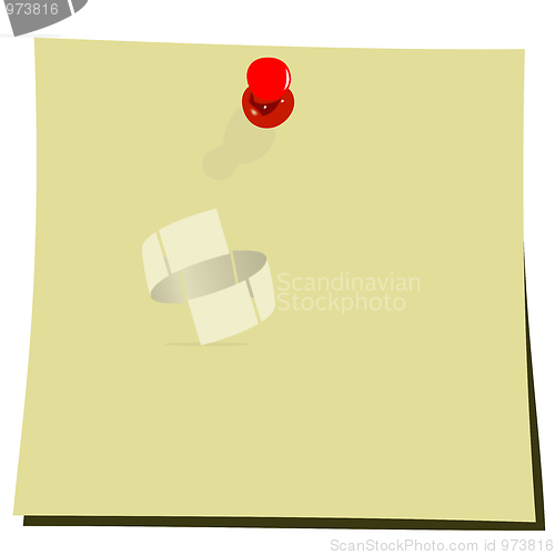 Image of Realistic illustration of yellow note pad