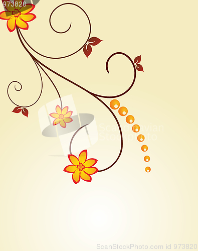 Image of Floral decorative background