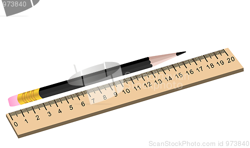 Image of Pencil and ruler