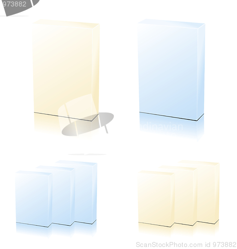 Image of Realistic illustration sample box for design