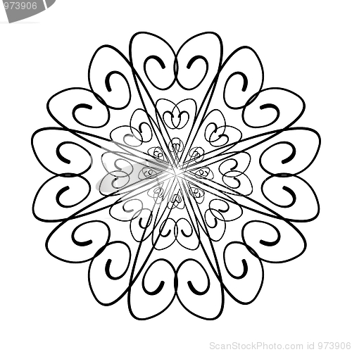 Image of Illustration decorative pattern swirl for design