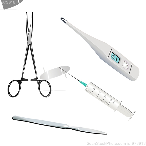 Image of Illustration of collection medical tools