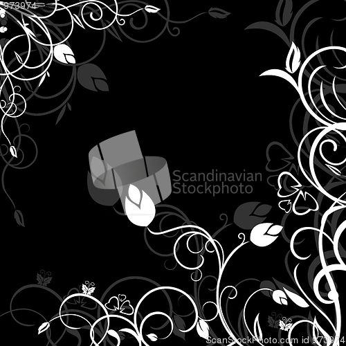 Image of Floral greeting card. Vector